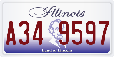 IL license plate A349597