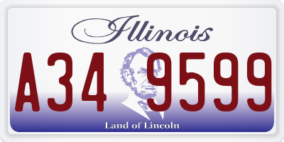 IL license plate A349599
