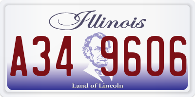 IL license plate A349606