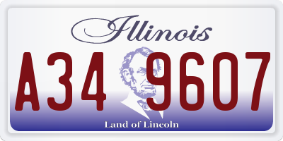 IL license plate A349607