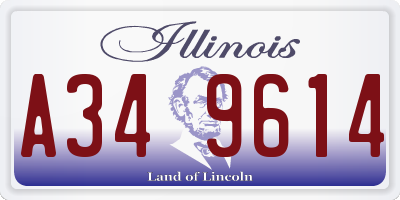 IL license plate A349614