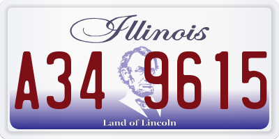 IL license plate A349615
