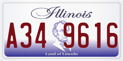 IL license plate A349616