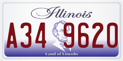 IL license plate A349620