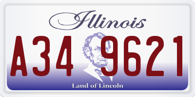 IL license plate A349621