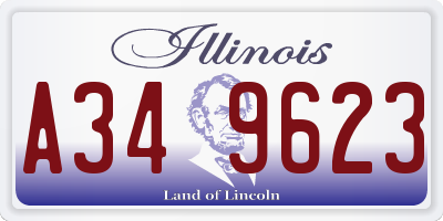 IL license plate A349623