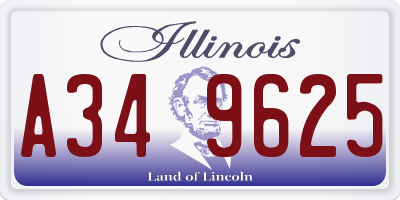 IL license plate A349625