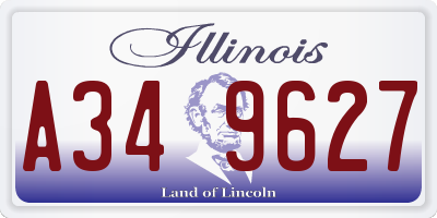 IL license plate A349627
