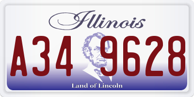 IL license plate A349628