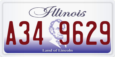 IL license plate A349629