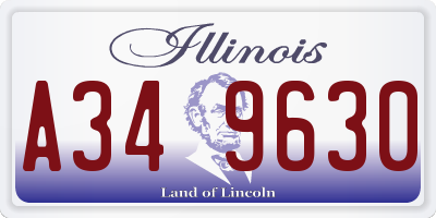 IL license plate A349630