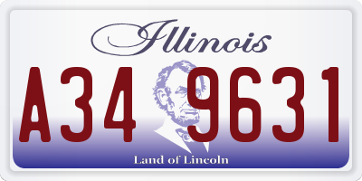 IL license plate A349631