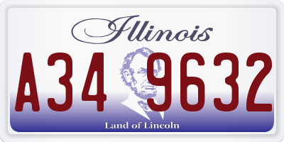 IL license plate A349632