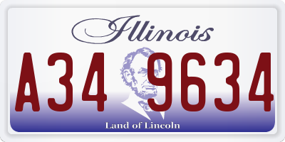 IL license plate A349634