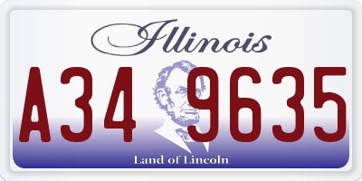 IL license plate A349635