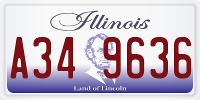 IL license plate A349636