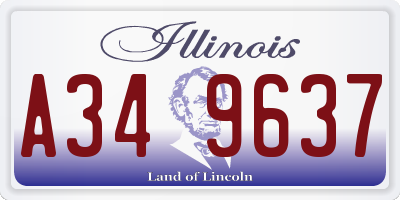 IL license plate A349637
