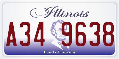 IL license plate A349638