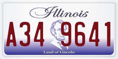 IL license plate A349641