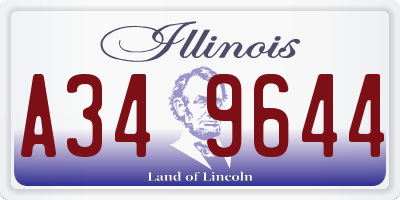 IL license plate A349644