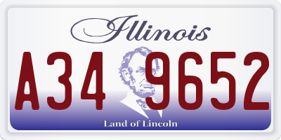 IL license plate A349652