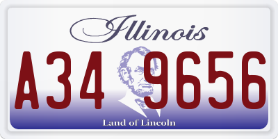 IL license plate A349656