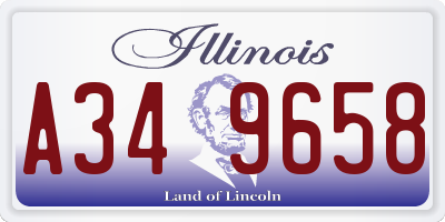 IL license plate A349658