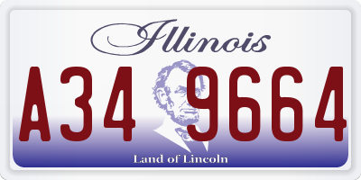 IL license plate A349664