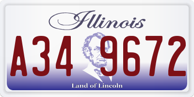 IL license plate A349672