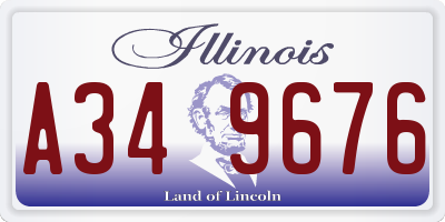 IL license plate A349676