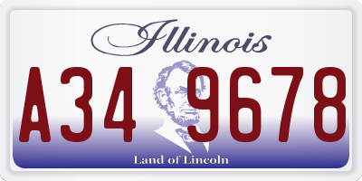 IL license plate A349678