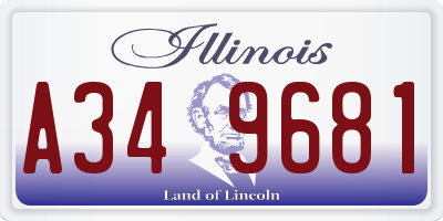 IL license plate A349681