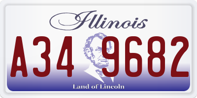 IL license plate A349682