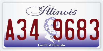 IL license plate A349683