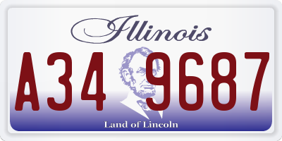 IL license plate A349687