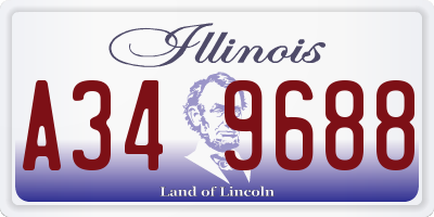 IL license plate A349688