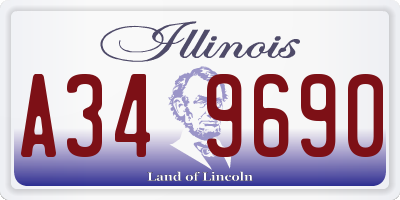 IL license plate A349690