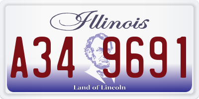 IL license plate A349691