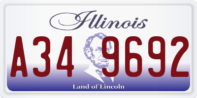 IL license plate A349692