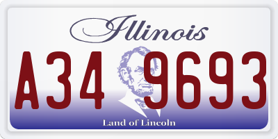 IL license plate A349693