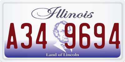 IL license plate A349694