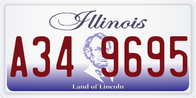 IL license plate A349695