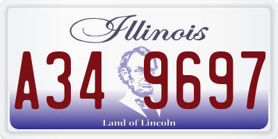 IL license plate A349697