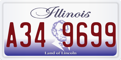 IL license plate A349699