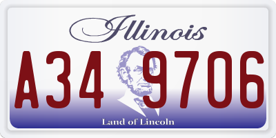 IL license plate A349706