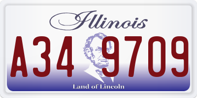 IL license plate A349709
