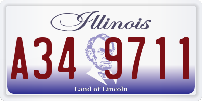 IL license plate A349711