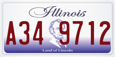 IL license plate A349712