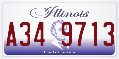IL license plate A349713