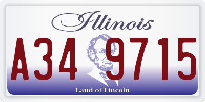 IL license plate A349715